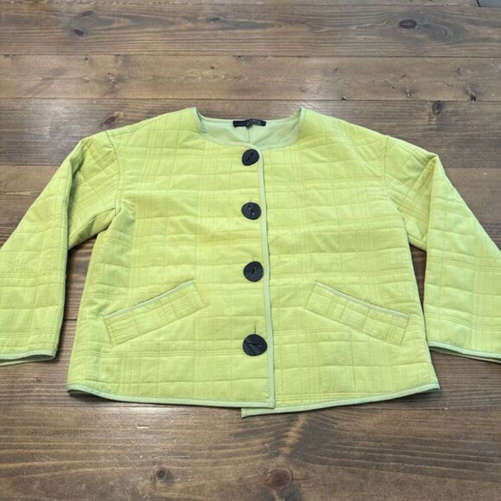 Liv By Habitat‎ Clothes Cropped Jacket Shacket Size Small Lime Green Spring